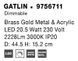 Стельовий світильник Nova luce GATLIN 3 Brass