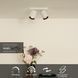 Стельовий точковий світильник Lucide NIGEL LED Dim to warm GU10 2x5W 2200K/3000K White, WHITE