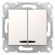 Двухклавишный выключатель Schneider Electric Sedna с подсветкой