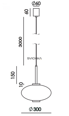 Підвісний світильник Aromas C1234 Ovalo, Granate