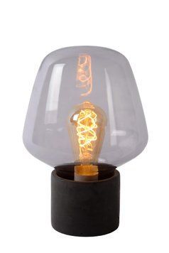 Настільна лампа Lucide BECKY &Oslash; 20 cm 1xE27 Smoke Grey, Smoke Grey, Чорний, Димчатий, Димчатий