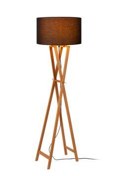 Торшер Lucide TRAFALGAR 1xE27 Natural, Natural, Натуральний, Білий, Чорний