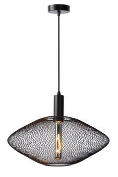 Підвісний світильник Lucide MESH &Oslash; 45 cm 1xE27 Black, BLACK, Чорний, Чорний