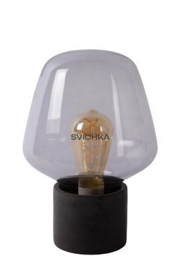 Настільна лампа Lucide BECKY &Oslash; 20 cm 1xE27 Smoke Grey, Smoke Grey, Чорний, Димчатий, Димчатий