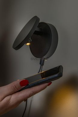 Настенный светильник Lucide UFOR LED Dim to warm 1800K/3000K Black