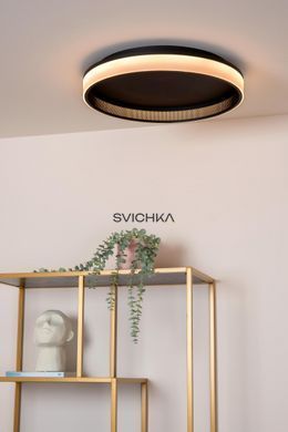 Стельовий світильник Lucide ESTREJA &Oslash; 40 cm LED Dim. 2500K/3000K Black, BLACK, Чорний, Прозорий
