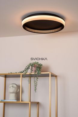 Стельовий світильник Lucide ESTREJA &Oslash; 40 cm LED Dim. 2500K/3000K Black, BLACK, Чорний, Прозорий