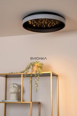 Стельовий світильник Lucide ESTREJA &Oslash; 40 cm LED Dim. 2500K/3000K Black, BLACK, Чорний, Прозорий
