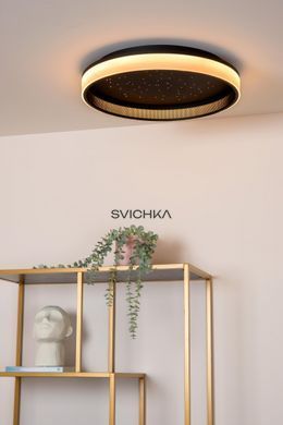 Стельовий світильник Lucide ESTREJA &Oslash; 40 cm LED Dim. 2500K/3000K Black, BLACK, Чорний, Прозорий