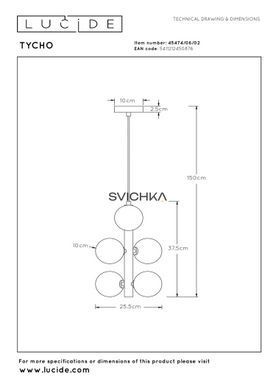 Подвесной светильник Lucide TYCHO &Oslash; 25,5 cm 6xG9 Matt Gold / Brass