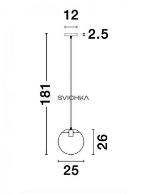 Підвісний світильник Nova luce Mirale 1 S Black