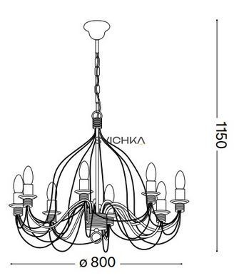 Ideal Lux CORTE SP8 Ржавчина 057194