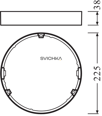 Рамка накладного монтажу для світильника Ledvance DL SLIM FRAME DN 210 WT