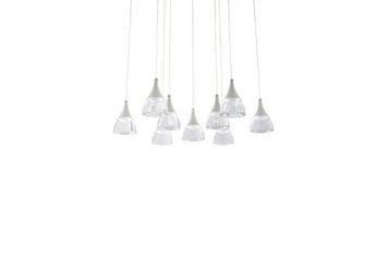 Підвісний світильник AZzardo Dalmatia 9 AZ3144 LED white, Білий, Білий, Прозорий