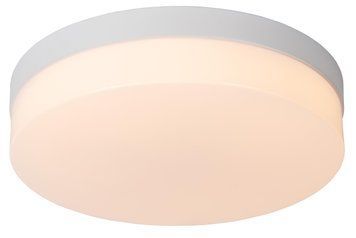 Стельовий світильник для ванної Lucide BISKIT &Oslash; 28 cm LED 1x18W 2700K IP44 Motion & Day/Night Sensor White, WHITE