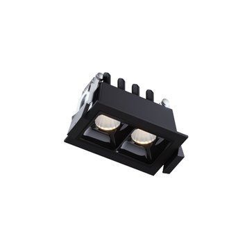 Світильник точковий врізний KLOODI KD-POINT 2X2 4W 3K BK, Чорний