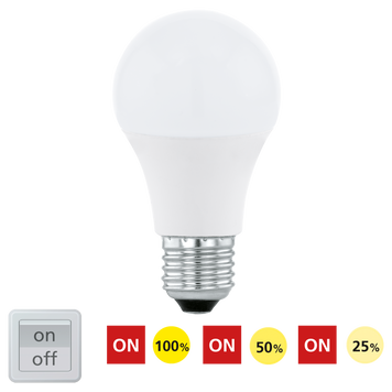 Лампа Eglo 3 кроки димування LM LED E27 3000K 11561