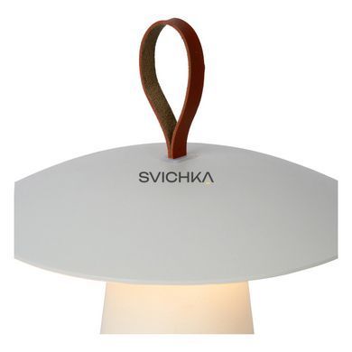 Аккумуляторная настольная лампа для дома и улицы Lucide LA DONNA Battery pack/batteries &Oslash; 19,7 cm LED Dim. 1x2W 2700K IP54 White