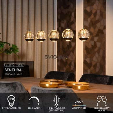 Подвесной светильник Lucide SENTUBAL LED Dim. 5x5,3W 2700K Black