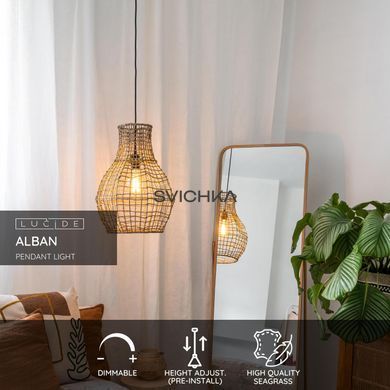 Подвесной светильник Lucide ALBAN &Oslash; 35 cm 1xE27 Natural
