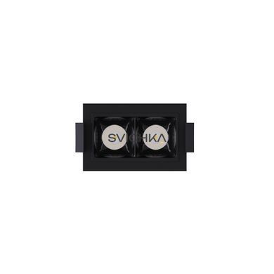 Світильник точковий врізний KLOODI KD-POINT 2X2 4W 3K BK, Чорний