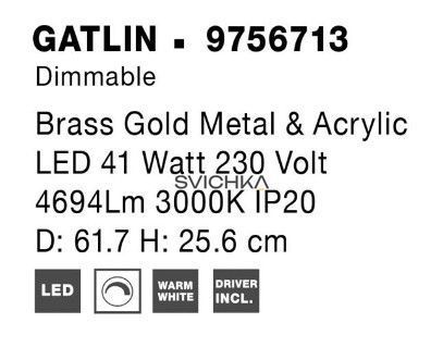 Потолочный светильник Nova luce GATLIN 7 Brass