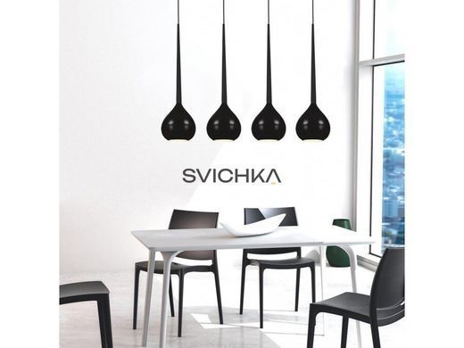 Підвісний світильник Azzardo MD1289-4BK AGA 4 pendant black (AZ1067), Чорний, Чорний