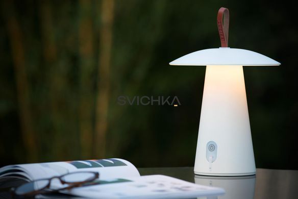Аккумуляторная настольная лампа для дома и улицы Lucide LA DONNA Battery pack/batteries &Oslash; 19,7 cm LED Dim. 1x2W 2700K IP54 White