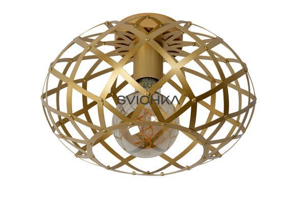 Потолочный светильник Lucide WOLFRAM &Oslash; 30 cm 1xE27 Matt Gold / Brass