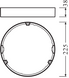 Рамка накладного монтажу для світильника Ledvance DL SLIM FRAME DN 210 WT