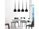 Підвісний світильник Azzardo MD1289-4BK AGA 4 pendant black (AZ1067), Чорний, Чорний