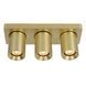 Стельовий точковий світильник Lucide NIGEL LED Dim to warm GU10 3x5W 2200K/3000K Matt Gold / Brass, Matt Gold / Brass