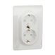Розетка двойная с заземлением и шторками Schneider Electric Unica New