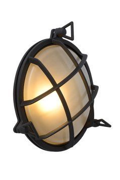 Настінний світильник для дому/вулиці Lucide DUDLEY 1xE27 IP65 Black, BLACK, Матовий, Чорний
