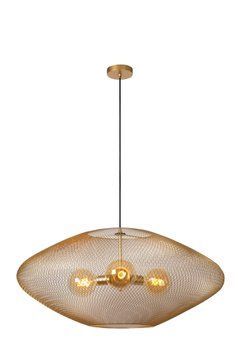 Підвісний світильник Lucide MESH &Oslash; 85 cm 3xE27 Matt Gold / Brass, Matt Gold / Brass, Matt Gold / Brass, Matt Gold / Brass