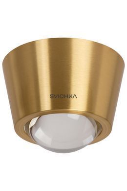 Стельовий світильник Lucide RIGON &Oslash; 9 cm LED 1x7W 3000K Matt Gold / Brass, Matt Gold / Brass, Прозорий, Прозорий