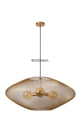 Підвісний світильник Lucide MESH &Oslash; 85 cm 3xE27 Matt Gold / Brass, Matt Gold / Brass, Matt Gold / Brass, Matt Gold / Brass