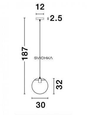 Подвесной светильник Nova luce Mirale 1 M Black