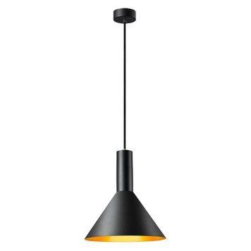Підвісний світильник SLV PHELIA 275 E27, Black, Чорний, Чорний, Чорний, Золотий, Чорний