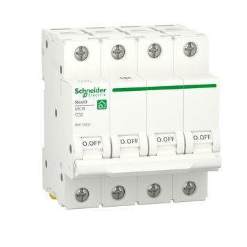 Автоматичний вимикач RESI9 Schneider Electric 32 А, 4P, крива С, 6кА