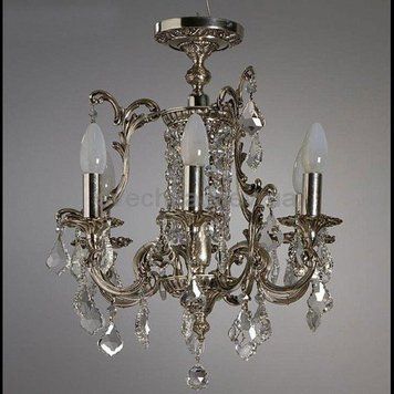 Люстра Nervilamp 855/6+1PL ANTIQUE SILVER, Бронза;Золото, Бронза, Золото