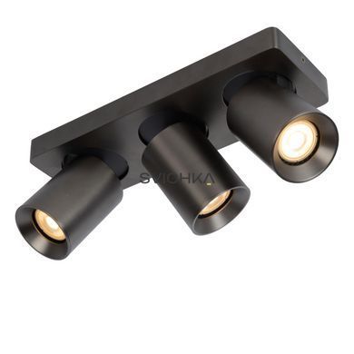 Стельовий точковий світильник Lucide NIGEL LED Dim to warm GU10 3x5W 2200K/3000K Anthracite, Anthracite, Антрацит, Антрацит