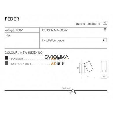 Настенный уличный светильник AZzardo PEDER IP54