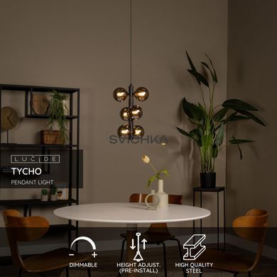 Подвесной светильник Lucide TYCHO &Oslash; 25,5 cm 6xG9 Black