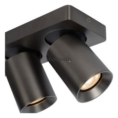 Стельовий точковий світильник Lucide NIGEL LED Dim to warm GU10 3x5W 2200K/3000K Anthracite, Anthracite, Антрацит, Антрацит