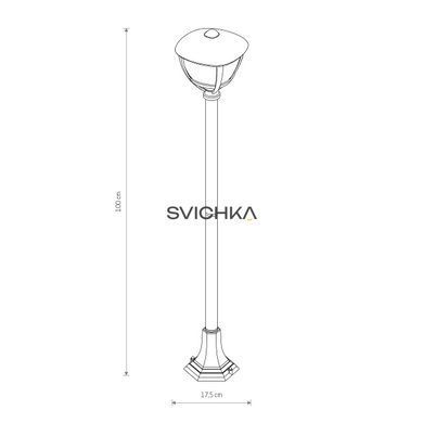 Парковий світильник Nowodvorski Amelia 1м, Black, Чорний, Чорний, Чорний