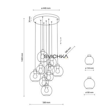 Підвісний світильник TK Lighting Cubus 9, Graphite