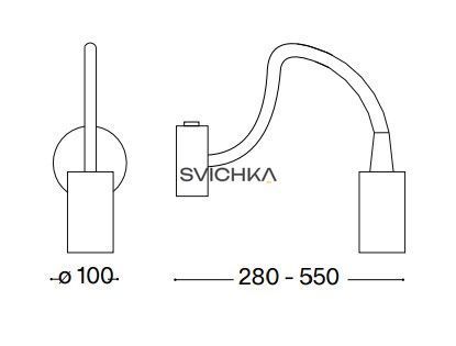 Бра на гибкой ножке Ideal Lux Focus-1 ap
