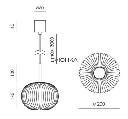 Підвісний світильник Aromas C1353 Irzo, Gold