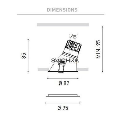 Точечный светильник Arkos Light SWAP ASYM M A2162211W